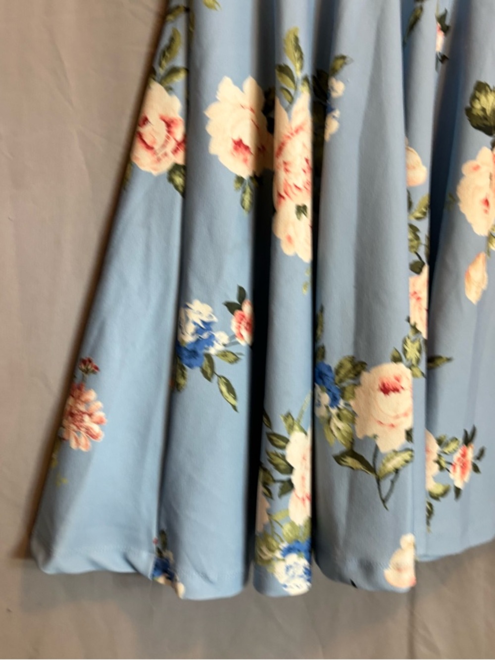 Streetwear Society Powder Blue Floral Spaghetti Strap Mini Dress - Picture 2 of 7